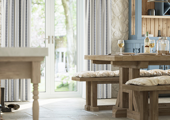 Laurel Stripe, Navy - Made to Measure Curtains - Image 5